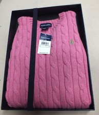 Ralph Lauren RL Girls Cotton Long Sleeve Sweater Sz. M 8-10 Brand New/Tag/Box