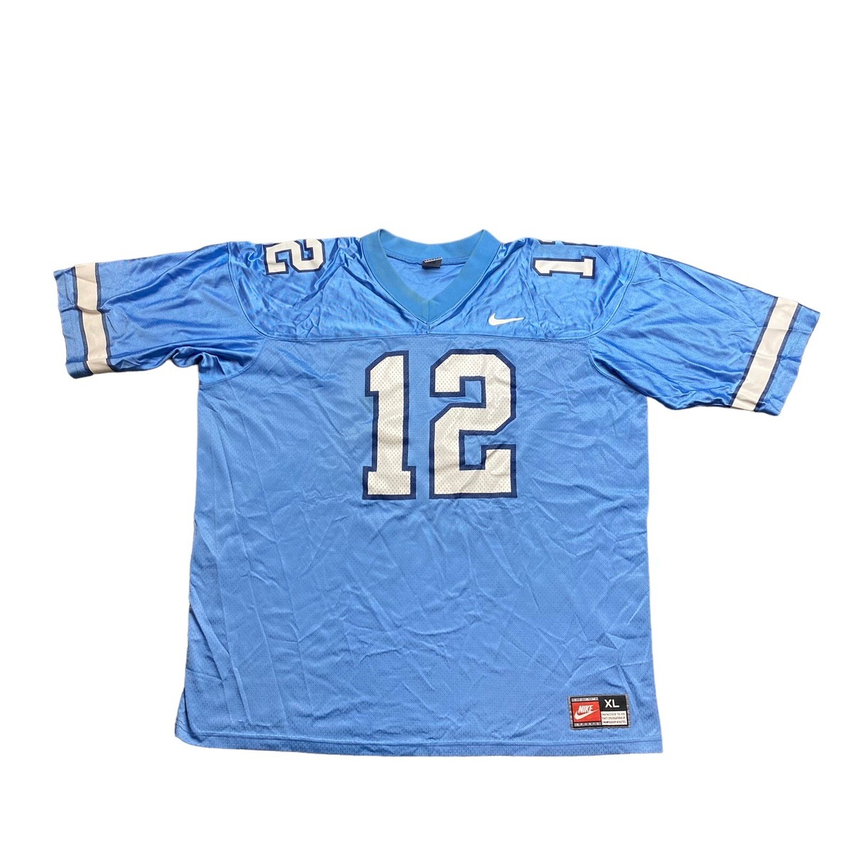 Vintage 90s Nike Jordan UNC North Carolina Tar Heels #12 Football