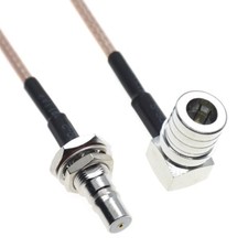 RG316 QMA male right angle to QMA female connector Lot RF coax Jumper Cable
