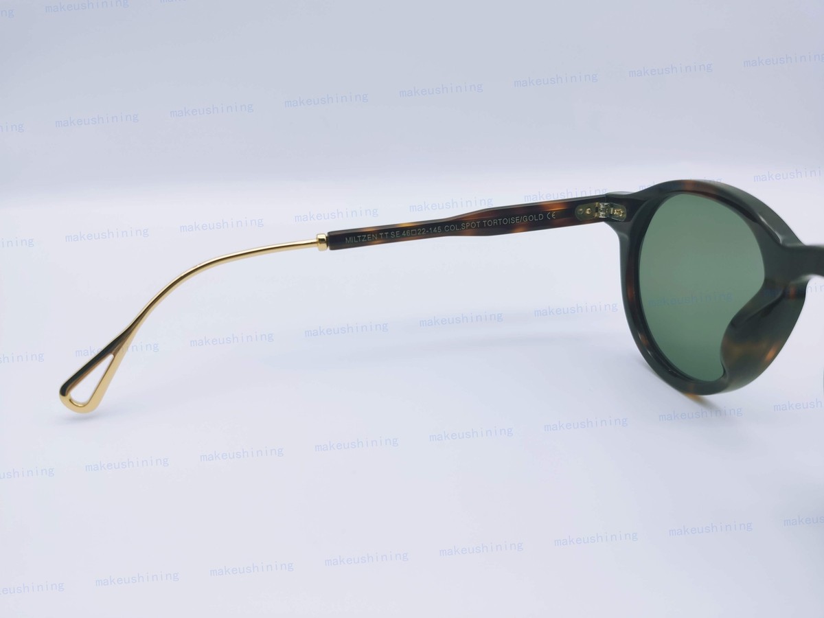 MOSCOT MILTZEN-TT SPOT TORTOISE GOLD Frame Green Lenses Sun