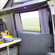 For VW T5 Van Transporter Premium Black-out, 1 x Side Window Curtain With Rail V