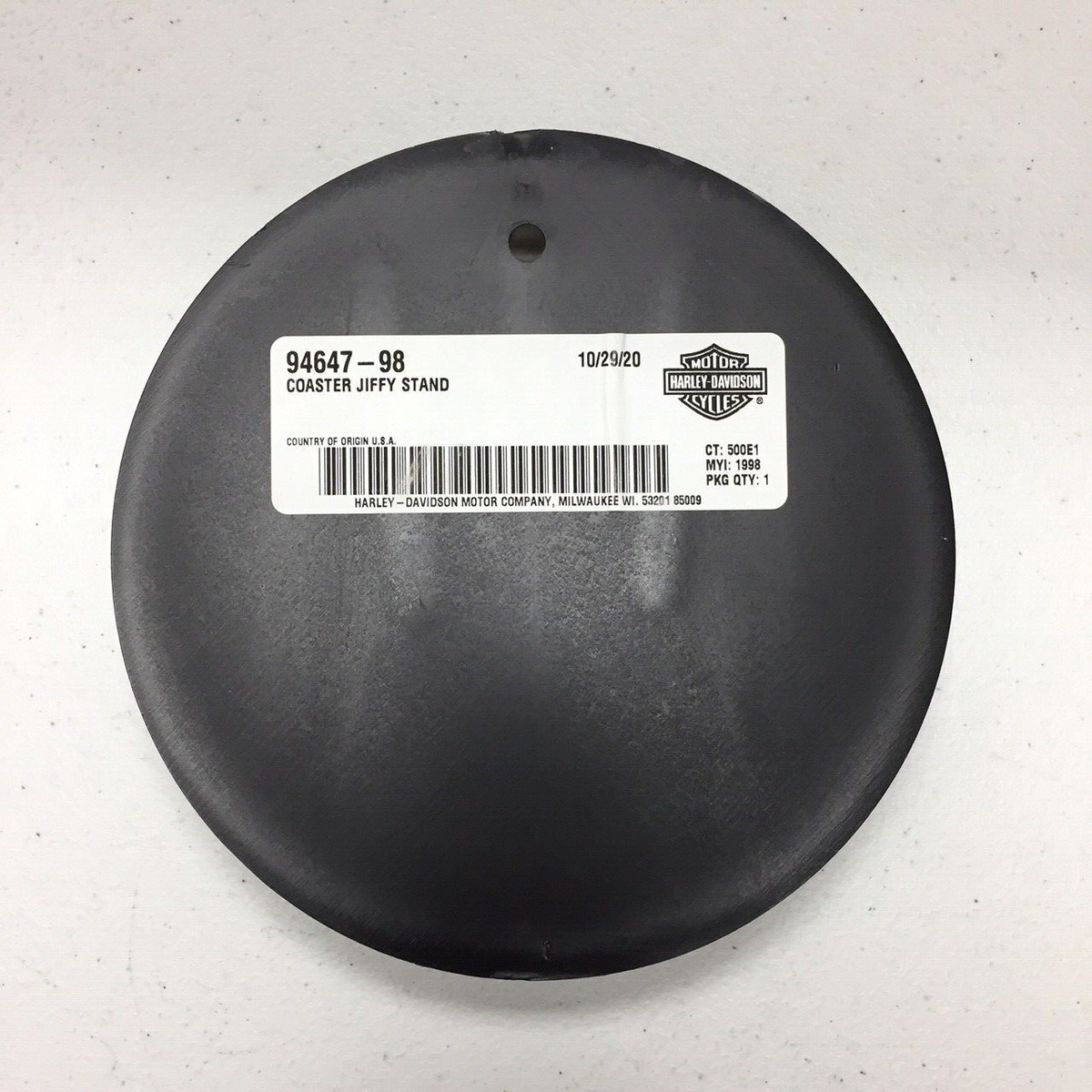 OEM HARLEY DAVIDSON KICKSTAND JIFFY STAND COASTER PAD - 94647-98