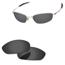 Lenslog Black Polarized Replacement Lens For-Oakley Whisker Sunglasses