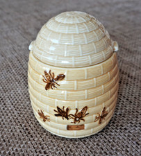Honigtopf Honiggefäß Keramik Bienenstock Bienen Korb Napf Aufbewahrung Küche NEU