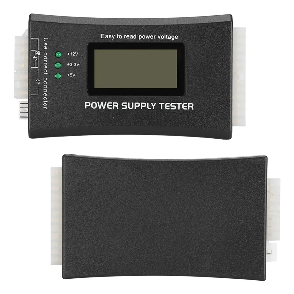 Power Supply Tester PC Computer LCD 20/24 Pin 4 PSU ATX BTX ITX SATA HDD Digital - Image 2 of 4