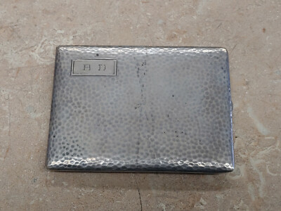 Antique Hammared Sterling Silver Cigarette Case