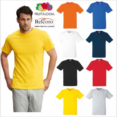 Fruit Of The Loom Iconic T – Confezione Da 5 Magliette Uomo – 100% Cotone – Taglia XL – Colore Bianco