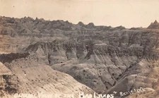 RPPC General View of the Badlands SD Photo by Ricard Art Co c1910 Photo Postcard