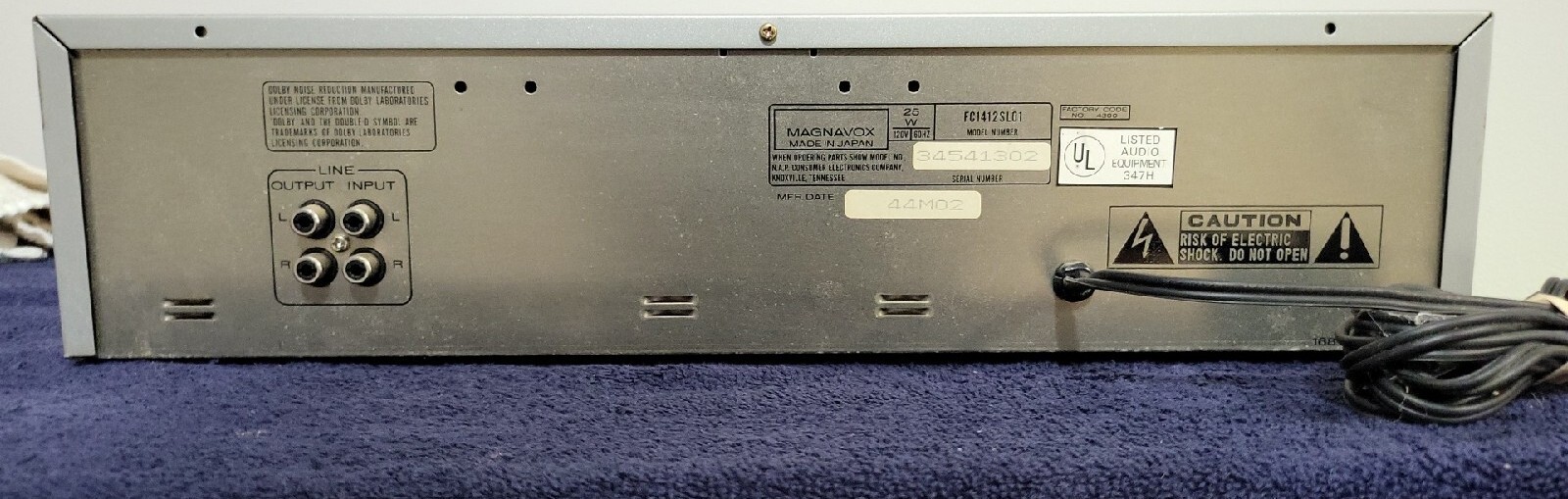 Magnavox FC1412/SL01 Japan Cassette Tape Player eBay