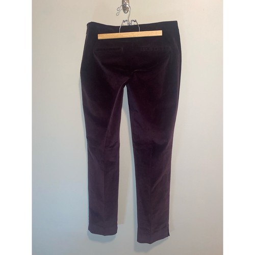 J.Jill dark purple plum corduroy pants side zip size 8