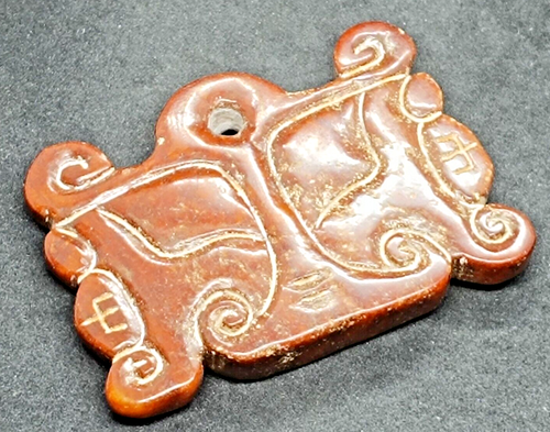 Antigua Escultura Tótem Simbología Antigua de viejo Jade Hetian Colgante Amuleto - Imagen 7 de 8
