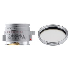 LIGHT LENS LAB M 50mm f/2 for Leica M w/ filter set silver 