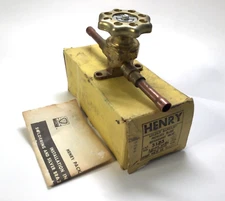 HENRY VALVE #5173 3/8" OD GLOBE REFRIGERANT SHUT OFF VALVE - N.O.S.