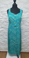 Vintage Polka Dot Summer Dress. Teal Green. UK 16. Classic