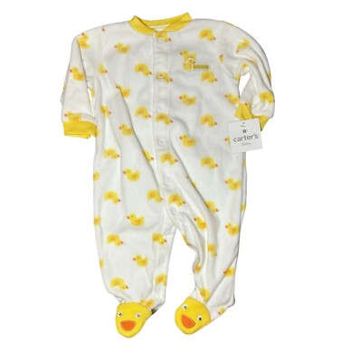 NWT Carter s Size 9 mo Baby Unisex Fleece Footed Blanket Sleeper Ducks Pajamas