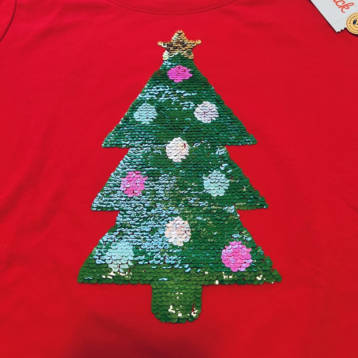 Girls' Long Sleeve 'Christmas Tree' Flip Sequin T-Shirt - Cat & Jack Red XL Girls' Long Sleeve 'Christmas Tree' Flip Sequin T-Shirt - Cat & Jack Red XL