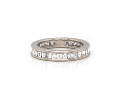 1.57ctw Baguette Diamond Channel Set Eternity Band Ring in Platinum