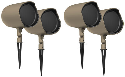 4 JBL GSF6-TN 6.5'' Landscape Ground Stake/Wall Mount 70v Commercial Speakers+Amp
