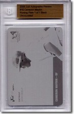 2006 Cameron Maybin Rookie Printing Press Plate RC BGS 1/1