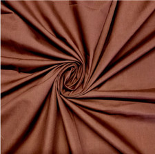 Abito Tessuto Policotone Tinta Unita Marrone Artigianale 60 Colori Fodera Poli Cotone Bunting