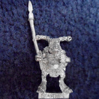 1989 Iron Claw Chaos Beastman Spear 3 Citadel Warhammer Beastmen Broo Brayherd 