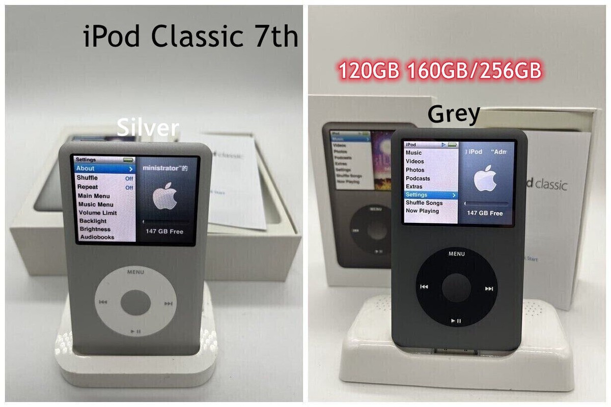 【美品】iPod Classic 第7世代 スケルトンver 256GB Apple iPod classic 7th Generation 256GB Rainbow Transparent Mega