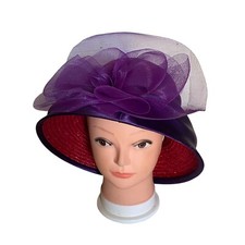 Women Straw Satin Bow Hat