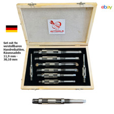 Neu H4 - H12 Verstellbare Reibahlen 9x Satz 11.9-30mm + Holzbox DE  ACTOOLS