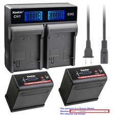 Kastar Battery LCD Rapid Charger for BP-955 BP-970G BP-975 Canon ES8000V ES8100V