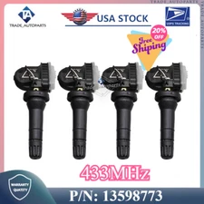 Set(4) Tire Sensor 433MHz 13598773 TPMS Sensor For GM Buick Chevy Cadillac GMC