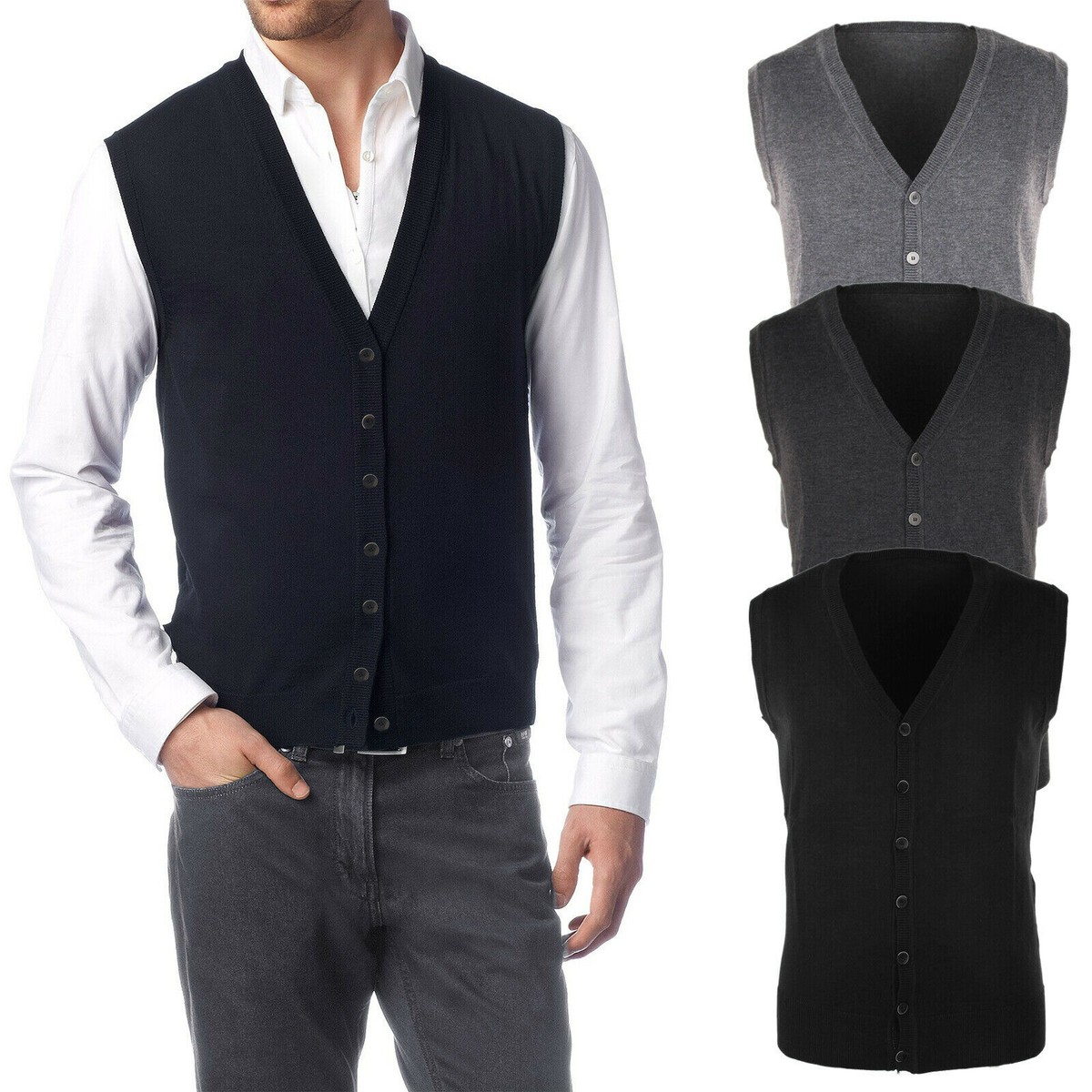 gilet uomo in maglia