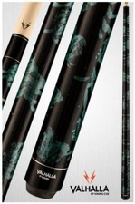 Viking Valhalla VA214 Pool Cue   Black  Teal Marble 58" 2-Piece Billiard Stick