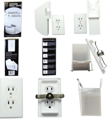 Secret Compartment Furniture 1pc Plastic Hidden Wall Safe Outlet ...