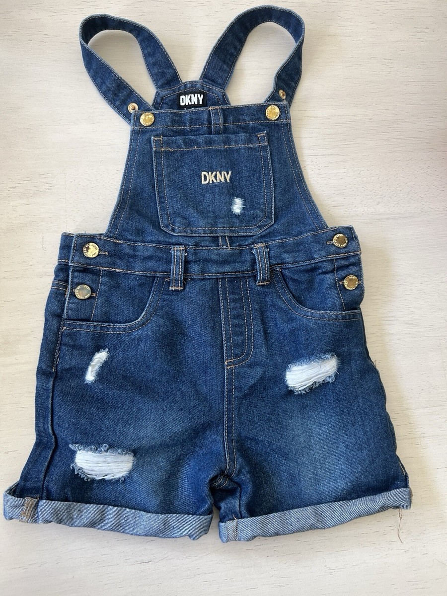 DKNY Overall Jean Denim Blue Jean Shorts Girls Size 5 | eBay