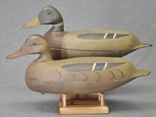 MALLARD PR DUCK DECOYS ORIG PT HOLLOW J.EUGENE HENDRICKSON,LOWER BANK  NJ 1955