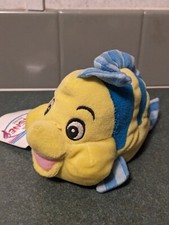 Disney Store Bean Bag Plush Flounder The Little Mermaid Stuff Animal Toy7 In Tag