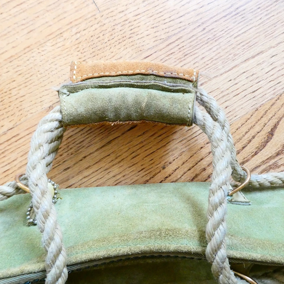 Hartmann замшевый багаж 1970-х морской линии веревки ручки наплечная сумка - Изображение 2 из 4