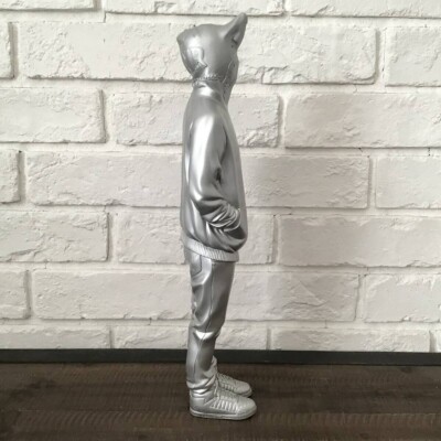 2010 BAPE Teriyaki Alien Shark Hoodie Figure NIGO Silver A Bathing