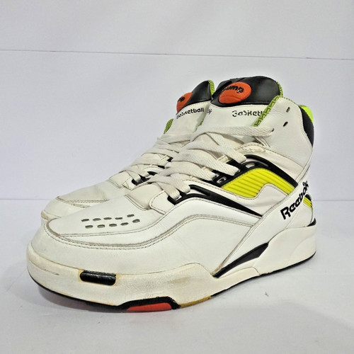 Reebok Twilight Zone TZ White Neon Yellow Pump Men’s Size 10 Sneakers J10323