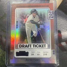 2021 Panini Contenders Buster Posey #'d /99 Purple Foil Draft Ticket #34