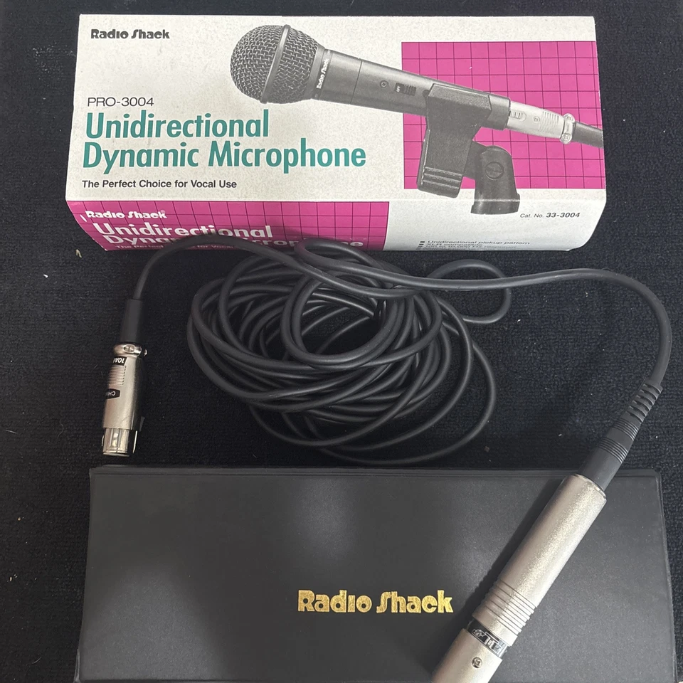 VTG Radio Shack Pro-3004 Unidirectional Dynamic Microphone IMP 600 ohm LNIB - Image 2 of 4