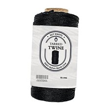 Tarred Twine - 100 Nylon Bank Line for Bushcraft - 1lb 96 170 ft Black