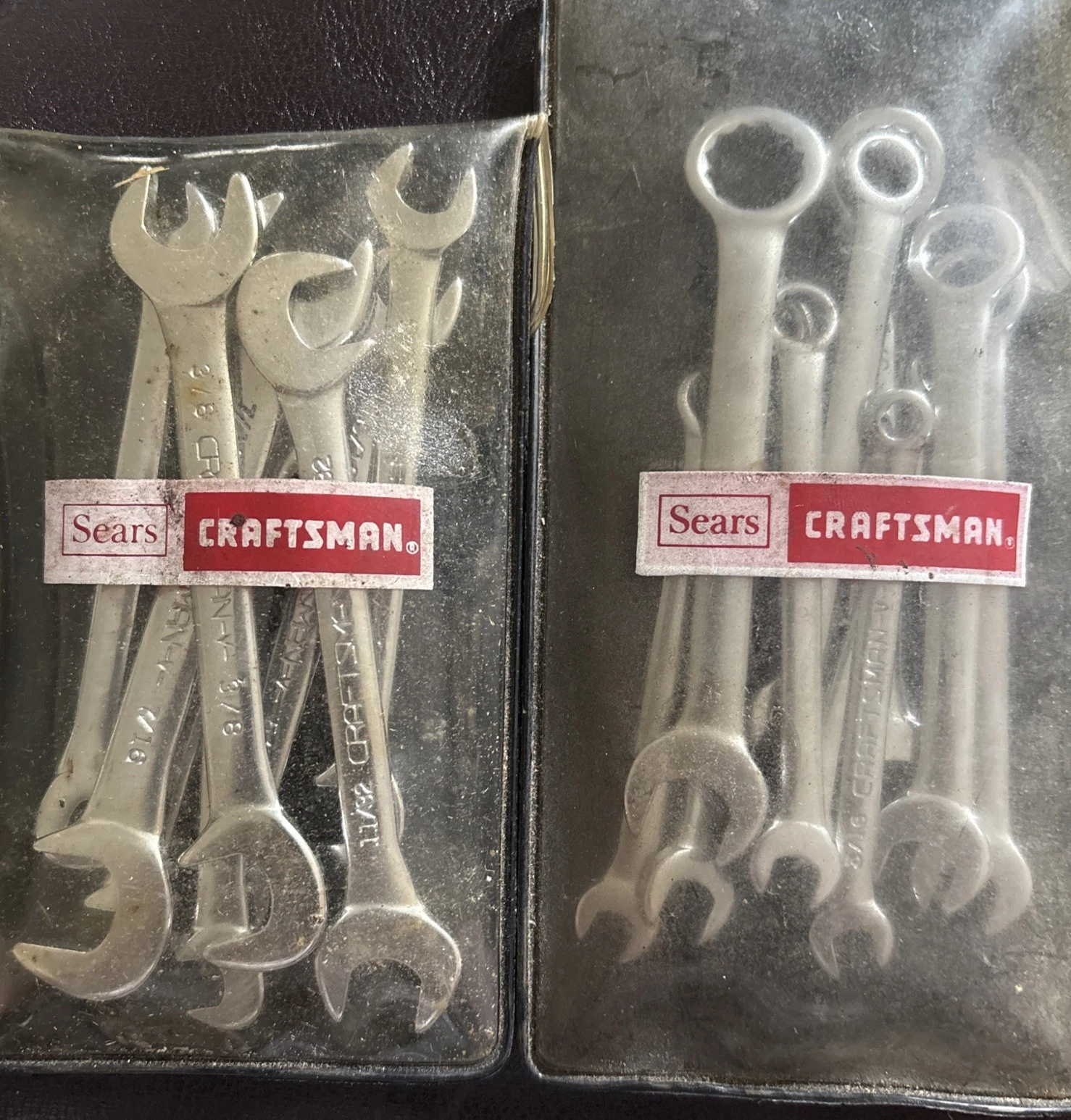 Vintage Sears Craftsman 4306 & 43441 Ignition Wrench Sets SAE 18 PCs USA P10