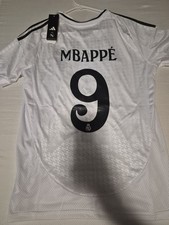 New w/Tags Real Madrid Adidas White Home Mbappe Jersey #9 Aeroready Adult M