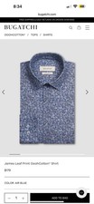   BUGATCHI OoohCotton  Paisley Shirt Mens XL ...