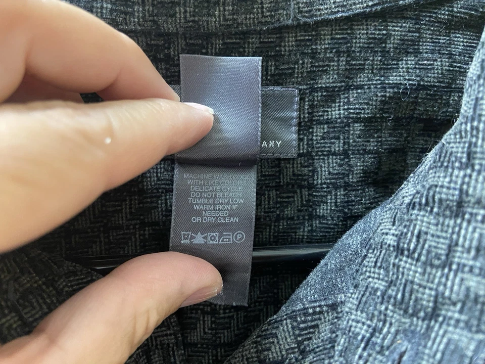 Crazy Horse Mens XL Lightly Felted Black Button Up Shirt Preppy Cowboy Y2K - Image 4 of 4