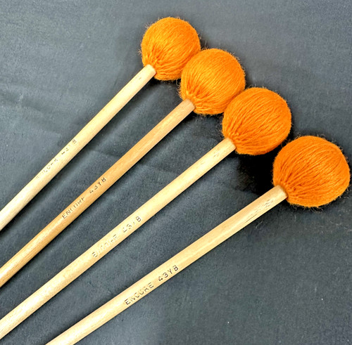 Encore Mallets 43YB, Wound Series, Med Soft, Birch, 2 Pairs - NEAR MINT