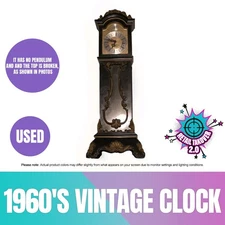 1960's Vintage German SCHMID 8 Day Grandfather Clock (No Pendulum) Works