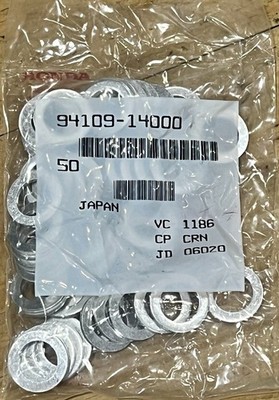 50 x Genuine Honda 14mm Oil Drain Plug Crush Washers MTF 94109-14000 NEW
