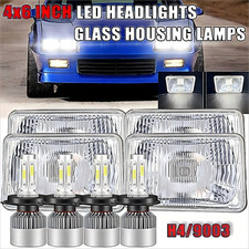 Fit Chevrolet Camaro Rs 1983-92 4pcs 4x6 Led Headlights Hilo Spot Beam Drl H4